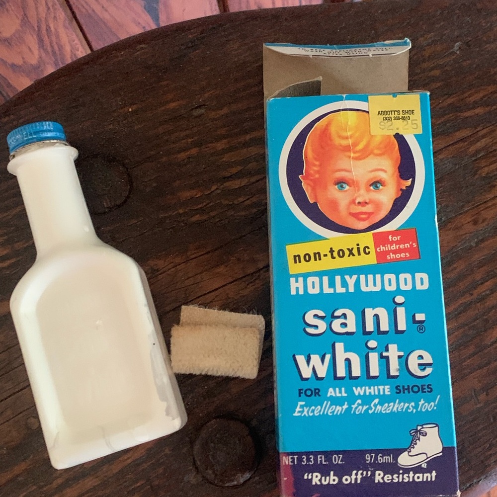 Hollywood Sani-White Shoe Cleaner Vintage